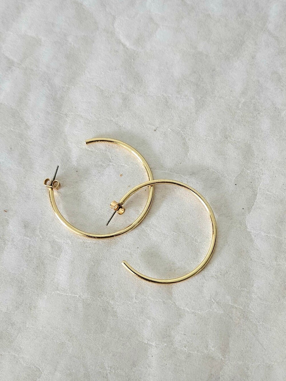 J. Crew Gold Hoop Earrings Pierced